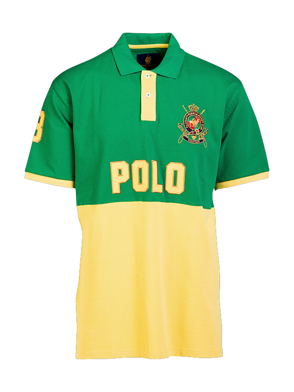 Polo M D/Pony No'S Ss Golfer - Green/Yellow